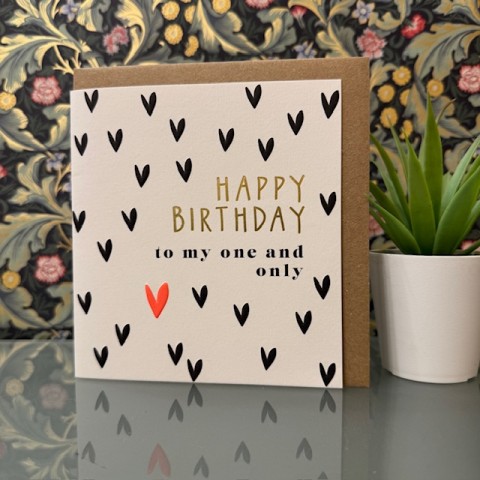 Birthday card - Happy birthday to my one and only