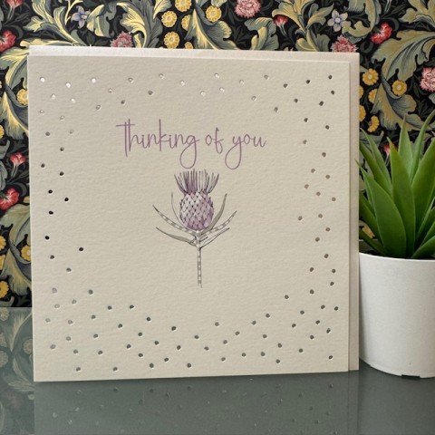 Thinking of you card - Thinking of you (thistle) Thinking of you card - Thinking of you (thistle)
