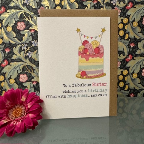 Birthday card Sister - To a fabulous Sister..