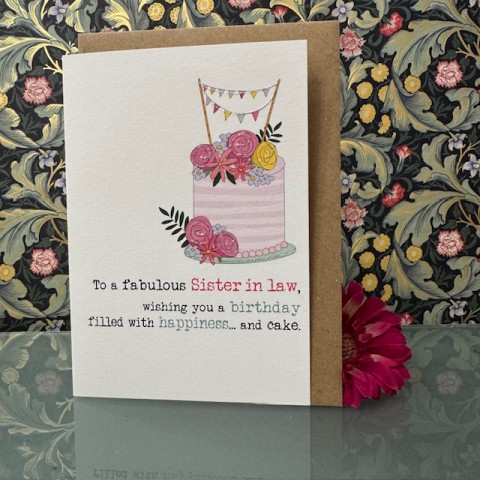 Birthday card Sister-in-law - To a fabulous Sister-in-law..
