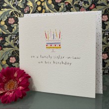 Birthday card Sister-in-law - To a lovely sister-in-law on her birthday