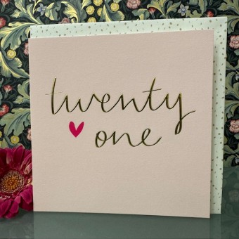 Birthday card 21 - Twenty one