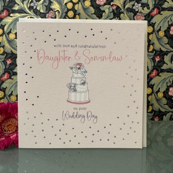 Wedding card - with love and congratulations Daughter & Son-in-law
