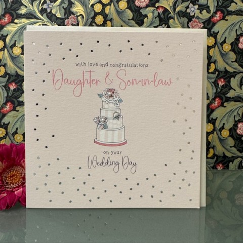 Wedding card - with love and congratulations Daughter & Son-in-law