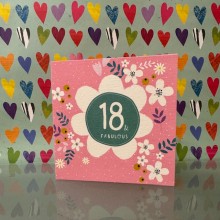 Birthday card 18 - 18 & fabulous