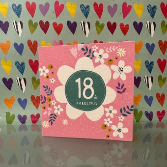 Birthday card 18 - 18 & fabulous