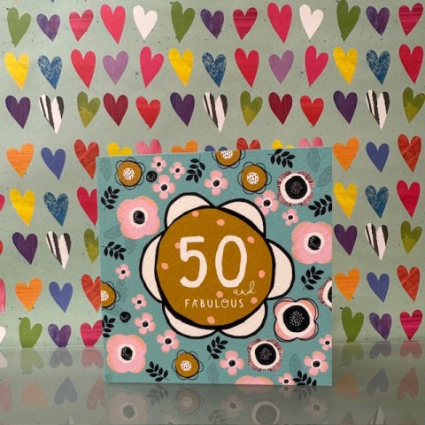 Birthday card 50 - 50 and fabulous Birthday card 50 - 50 and fabulous