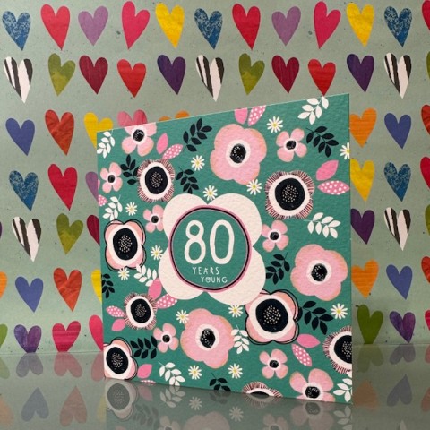 Birthday card 80 - 80 years young