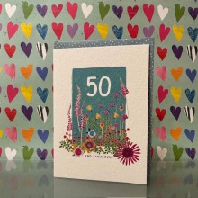 Birthday card 50 - 50 and fabulous!
