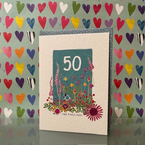 Birthday card 50 - 50 and fabulous!