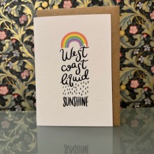 Blank card - West coast liquid sunshine