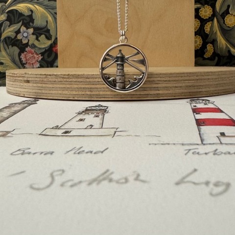 Handcrafted Scottish jewellery - Scottish Lighthouse pendant Handcrafted Scottish jewellery - Scottish Lighthouse pendant