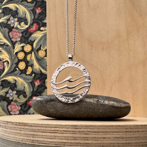 Handcrafted Scottish jewellery - Wave pendant Handcrafted Scottish jewellery - Wave pendant